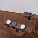 Maxbell Watch Display Stand Modern Wristwatch Rack Multifunctional Wood Watch Holder S Walnut