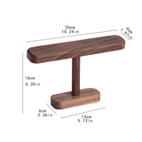 Maxbell Watch Display Stand Modern Wristwatch Rack Multifunctional Wood Watch Holder L Walnut