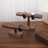 Maxbell Watch Display Stand Modern Wristwatch Rack Multifunctional Wood Watch Holder L Walnut