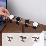 Maxbell Watch Display Stand Modern Wristwatch Rack Multifunctional Wood Watch Holder L Walnut