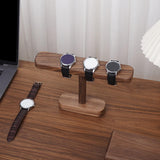 Maxbell Watch Display Stand Modern Wristwatch Rack Multifunctional Wood Watch Holder L Walnut