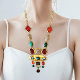 Baroque Style Necklace for Women Birthday Gift Fashion Long Pendant Necklace