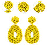 Drop Earrings Trendy Ethnic Dangle Earrings for Birthday Gift Vacation Party Yellow