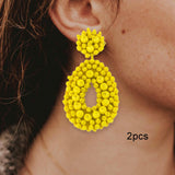 Drop Earrings Trendy Ethnic Dangle Earrings for Birthday Gift Vacation Party Yellow