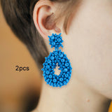 Drop Earrings Trendy Ethnic Dangle Earrings for Birthday Gift Vacation Party Blue