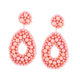 Maxbell Drop Earrings Trendy Ethnic Dangle Earrings for Birthday Gift Vacation Party Pink