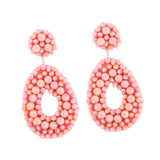 Maxbell Drop Earrings Trendy Ethnic Dangle Earrings for Birthday Gift Vacation Party Pink