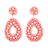 Maxbell Drop Earrings Trendy Ethnic Dangle Earrings for Birthday Gift Vacation Party Pink