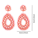 Maxbell Drop Earrings Trendy Ethnic Dangle Earrings for Birthday Gift Vacation Party Pink