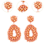 Drop Earrings Trendy Ethnic Dangle Earrings for Birthday Gift Vacation Party Orange