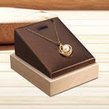 Maxbell Necklace Display Stand Decor Necklace Holder for Bedroom Wedding Anniversary Red Brown