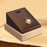 Maxbell Necklace Display Stand Decor Necklace Holder for Bedroom Wedding Anniversary Red Brown