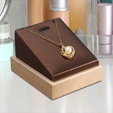 Maxbell Necklace Display Stand Decor Necklace Holder for Bedroom Wedding Anniversary Red Brown