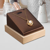 Maxbell Necklace Display Stand Decor Necklace Holder for Bedroom Wedding Anniversary Red Brown
