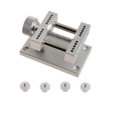 Maxbell Watch Case Holder Adjustable Watchmakers Metal Adults Watch Open Case Holder Silver