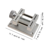 Maxbell Watch Case Holder Adjustable Watchmakers Metal Adults Watch Open Case Holder Silver