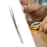 Maxbell Pointed Tweezers Straight Watch Tweezers for Soldering Crafts Jewelry Making