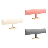 Maxbell Flannel Headband Stand Stylish for Tabletop Home Organization Dressing Table Beige