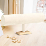 Maxbell Flannel Headband Stand Stylish for Tabletop Home Organization Dressing Table Beige