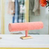Maxbell Flannel Headband Stand Stylish for Tabletop Home Organization Dressing Table Pink
