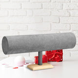 Maxbell Flannel Headband Stand Stylish for Tabletop Home Organization Dressing Table Grey