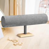 Maxbell Flannel Headband Stand Stylish for Tabletop Home Organization Dressing Table Grey