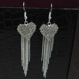Maxbell Tassel Earrings Rhinestone Earrings for Women for Valentine's Day Prom Party