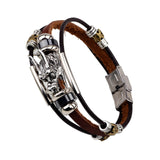 PU Leather Bracelet Goth Casual Ethnic for Men Women Fashion Buckle Bracelet