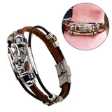 PU Leather Bracelet Goth Casual Ethnic for Men Women Fashion Buckle Bracelet