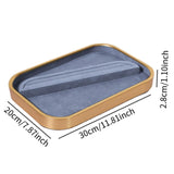 Maxbell Jewelry Display Tray Props Rings Earrings Display for Drawer Countertop Home Gray
