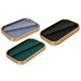 Maxbell Jewelry Display Tray Props Rings Earrings Display for Drawer Countertop Home Gray