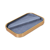 Maxbell Jewelry Display Tray Props Rings Earrings Display for Drawer Countertop Home Gray