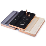 Maxbell Jewelry Display Tray Props Rings Earrings Display for Drawer Countertop Home Black