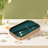 Maxbell Jewelry Display Tray Props Rings Earrings Display for Drawer Countertop Home Green