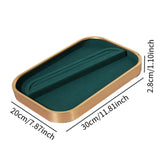 Maxbell Jewelry Display Tray Props Rings Earrings Display for Drawer Countertop Home Green