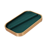 Maxbell Jewelry Display Tray Props Rings Earrings Display for Drawer Countertop Home Green