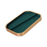 Maxbell Jewelry Display Tray Props Rings Earrings Display for Drawer Countertop Home Green