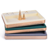 Maxbell Jewelry Display Tray Props Rings Earrings Display for Drawer Countertop Home Green