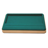 Maxbell Jewelry Display Tray Props Rings Earrings Display for Drawer Countertop Home Green