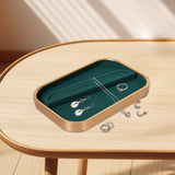 Maxbell Jewelry Display Tray Props Rings Earrings Display for Drawer Countertop Home Green