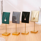 Maxbell Necklace Stand Elegant Creative Jewelry Display for Tabletop Bedroom Counter Green 13cmx6cm