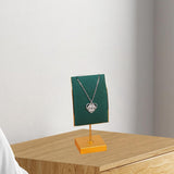 Maxbell Necklace Stand Elegant Creative Jewelry Display for Tabletop Bedroom Counter Green 13cmx6cm