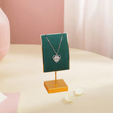 Maxbell Necklace Stand Elegant Creative Jewelry Display for Tabletop Bedroom Counter Green 13cmx6cm