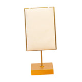 Maxbell Necklace Stand Elegant Creative Jewelry Display for Tabletop Bedroom Counter Beige 13cmx6cm