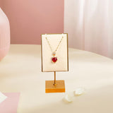 Maxbell Necklace Stand Elegant Creative Jewelry Display for Tabletop Bedroom Counter Beige 13cmx6cm