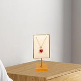 Maxbell Necklace Stand Elegant Creative Jewelry Display for Tabletop Bedroom Counter Beige 13cmx6cm