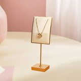 Maxbell Necklace Stand Elegant Creative Jewelry Display for Tabletop Bedroom Counter Beige 16.5cmx6cm