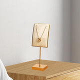 Maxbell Necklace Stand Elegant Creative Jewelry Display for Tabletop Bedroom Counter Beige 16.5cmx6cm