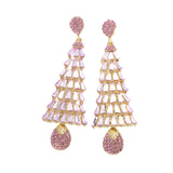 Christmas Tree Earrings Drop Earrings for Valentines Day Decor Festival Xmas Pink