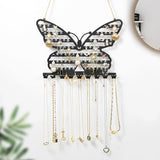 Maxbell Earring Wall Holder Organizer Earring Hanging Rack for Dresser Necklace Home Black